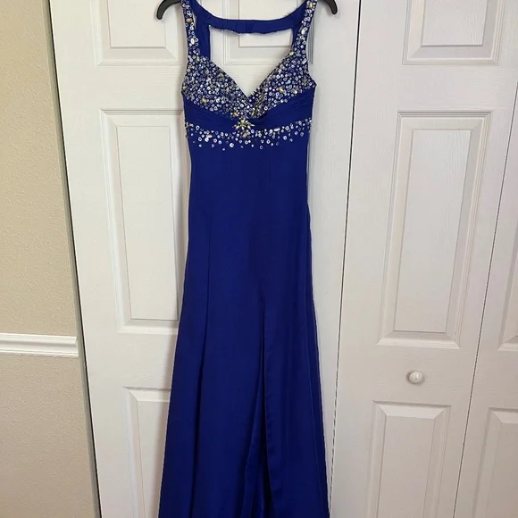 Landa Royal Blue Designer Formal Dress Size 6